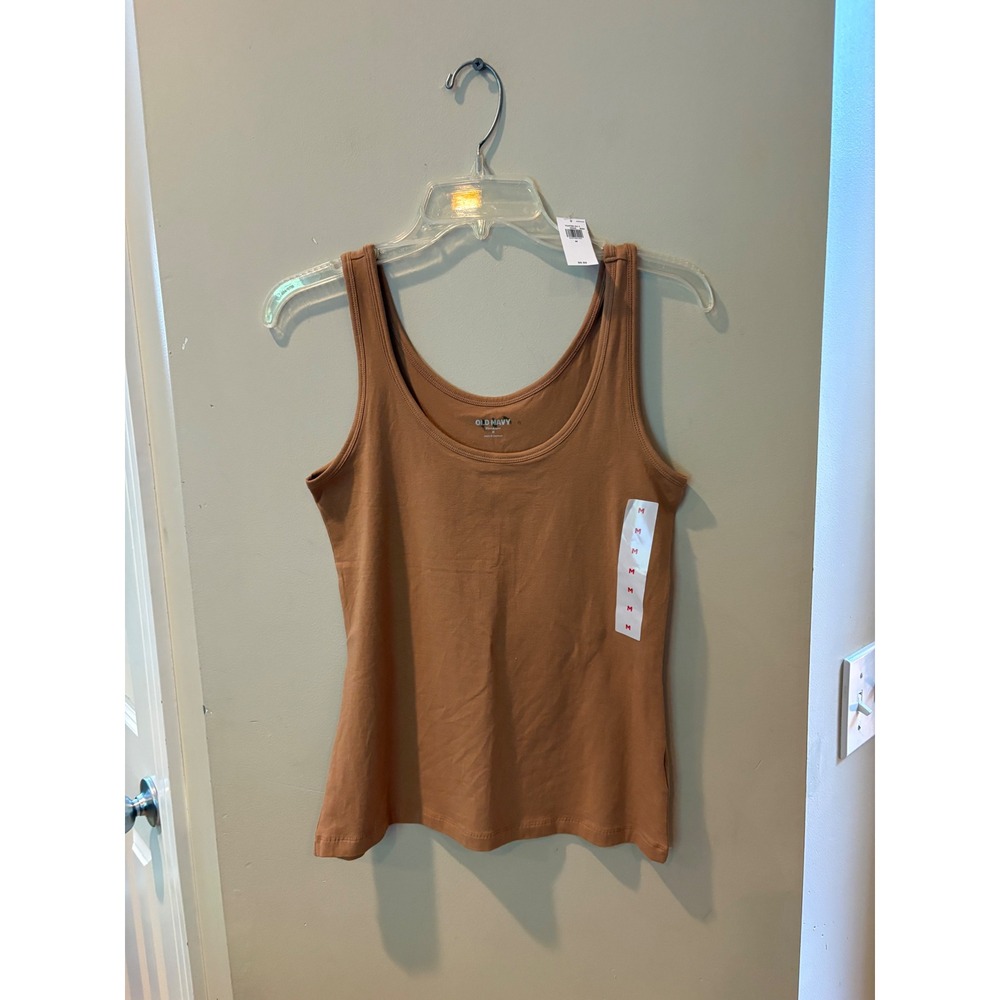 Old Navy Womens First-Layer Scoop Neck Tank Top Camel Brown Size M NEW